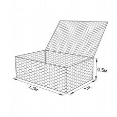Габион ГСИ-К-1,5х1,0х0,5-С100-3,0/4,0-ЦП