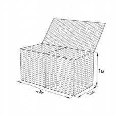 Габион ГСИ-К-2,0х1,0х1,0-С100-2,7-Ц