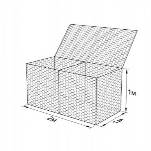 Габион ГСИ-К-2,0х1,0х1,0-С60-2,4-Ц
