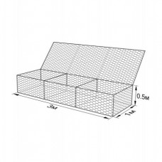 Габион ГСИ-К-3,0х1,0х0,5-С80-2,7-Ц