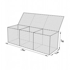 Габион ГСИ-К-3,0х1,0х1,0-С80-3,0-Ц